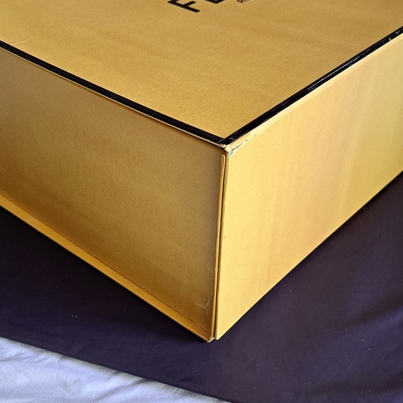 Fendi Magnetic Flip Lid Boot Box with Pair of Dust Bags - Picture 6 of 16